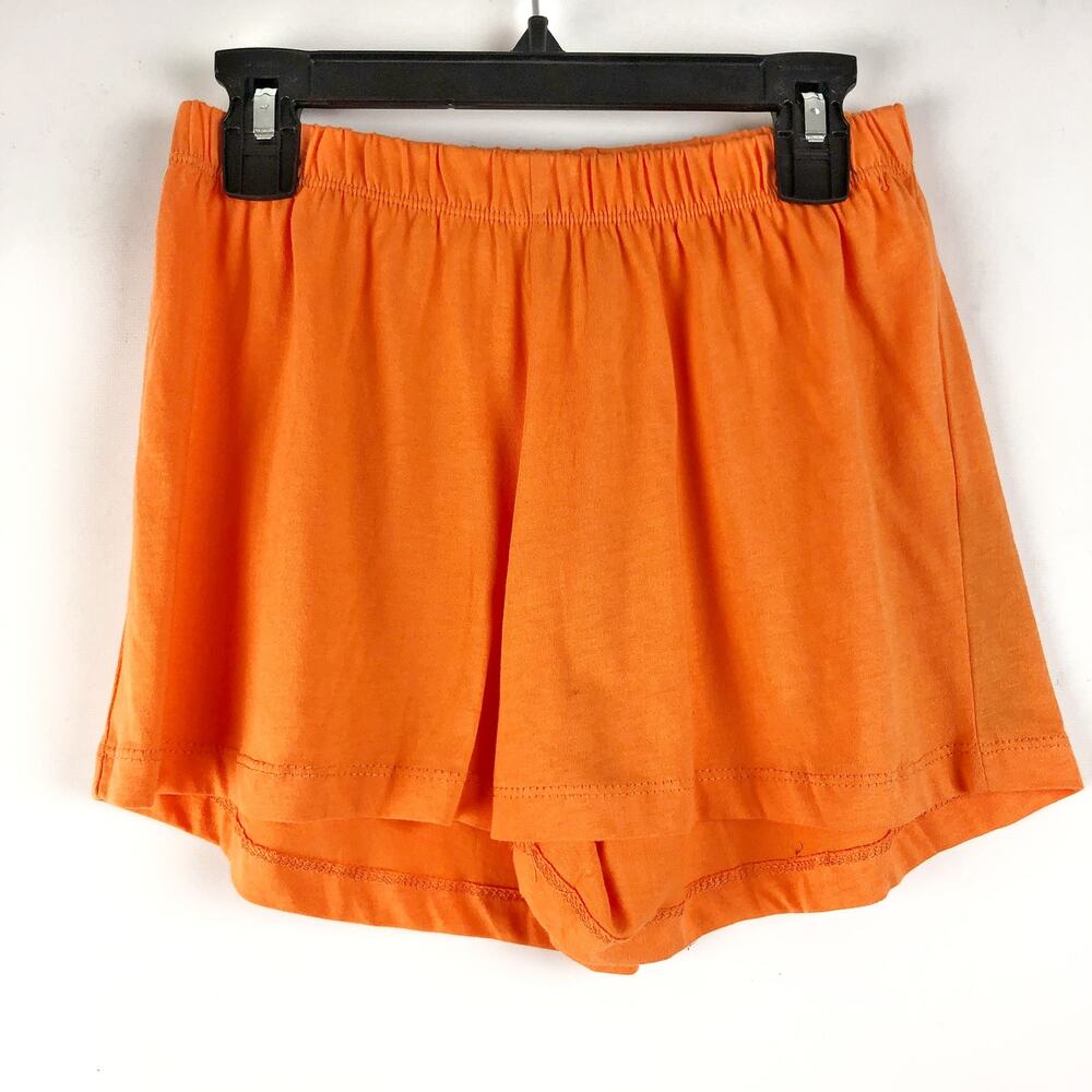 Topshop Womens Lounge Shorts XS Orange Cotton Elastic Waist Regular Pull-On NWOT